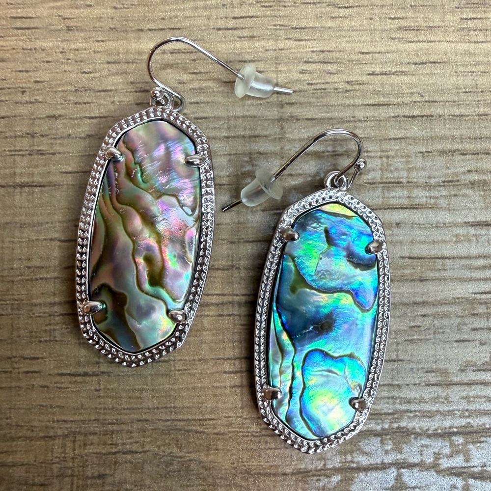 Kendra Scott Abalone Shell Drop Dangle Earrings S… - image 2